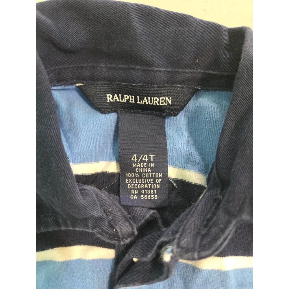 Ralph Lauren Polo 4t girls blue striped dress